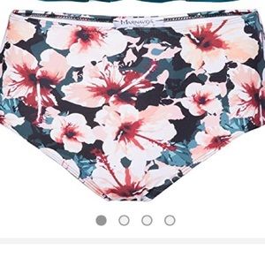 High Waisted Floral Swim Bottoms